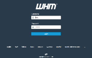 Image of the WHM login interface.